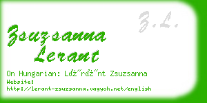 zsuzsanna lerant business card